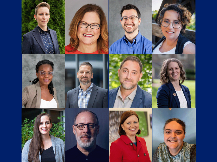 The 2024-25 Teaching and Learning Technologies Faculty Advisory Committee members are, from top left, Alison Borkowska, Chris Gamrat, Dawn Pfeifer Reitz, Dylan Paré; Emily Rimland, Kevin Haworth, John Haubrick, Kimberley Hemmings-Jarrett; Mary Ann Smith, Melanie Miller Foster, Stuart Selber and Tiffany Petricini. Not pictured is Seth Powless. 